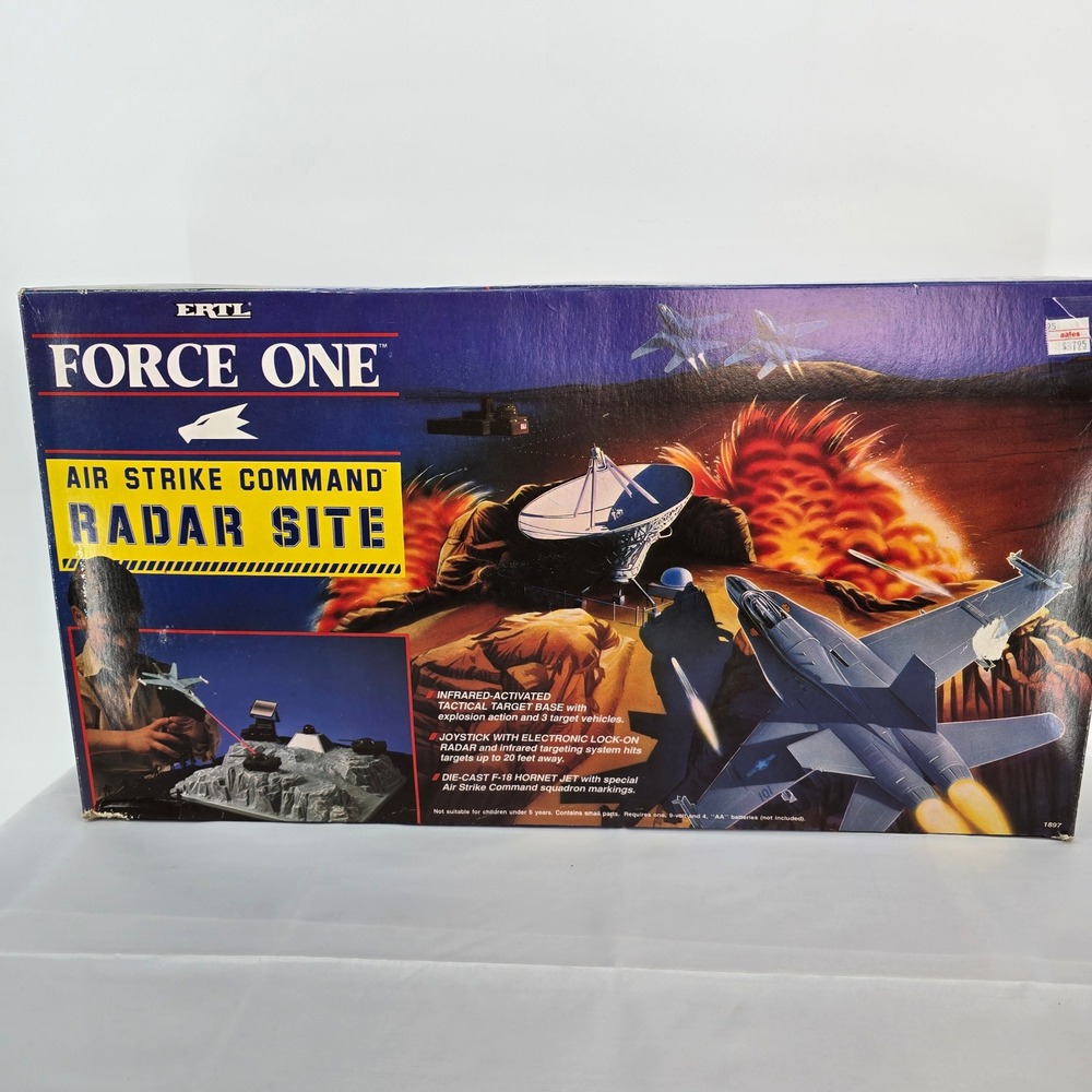 Vintg 1990 Ertl Force One Air Strike Command Radar Site Playset F-18 Hornet 1897